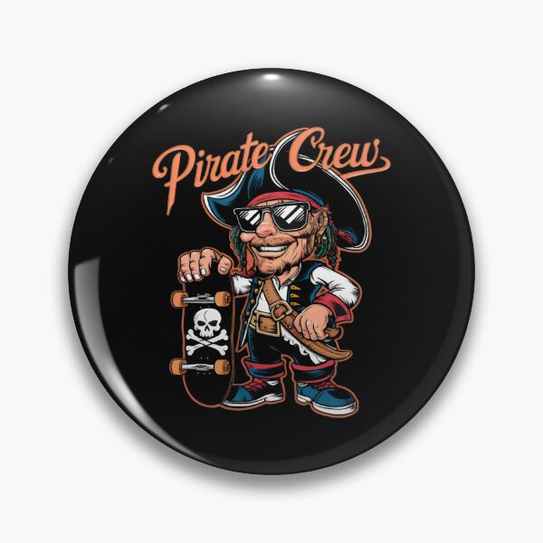 Item preview, Pirate Blackbeard Skulls - "Blackbeard & Bonnet: Pirate Duo of the Caribbean" designed and sold by stickercuffs.