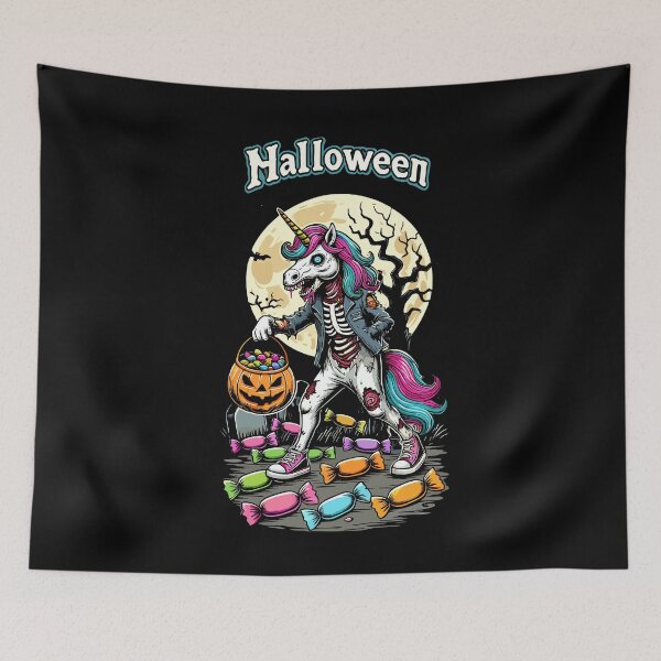 Item preview, Funny Zombie Unicorn Loves Candy designed and sold by LuminOrb.