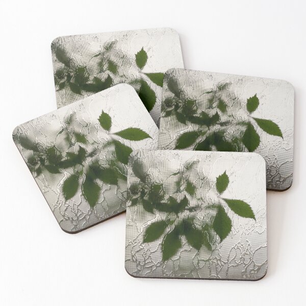 Item preview, Etched Glass Abstract with Delicate Blurred Leaves designed and sold by Georgia Mizuleva.