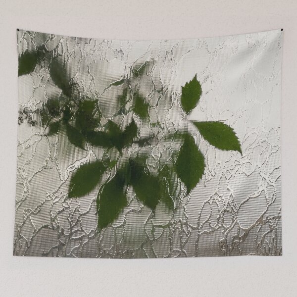 Item preview, Etched Glass Abstract with Delicate Blurred Leaves designed and sold by Georgia Mizuleva.
