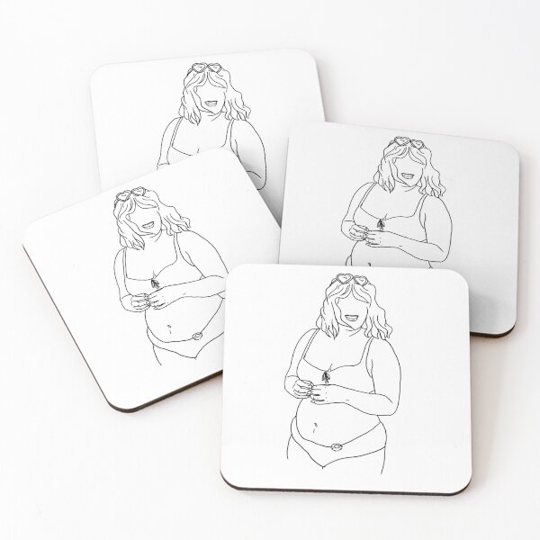 Item preview, Line drawing beautiful woman feeling herself designed and sold by SuzyMae.