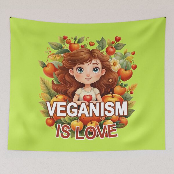 Item preview, Veganism Is Love designed and sold by Greenvy.