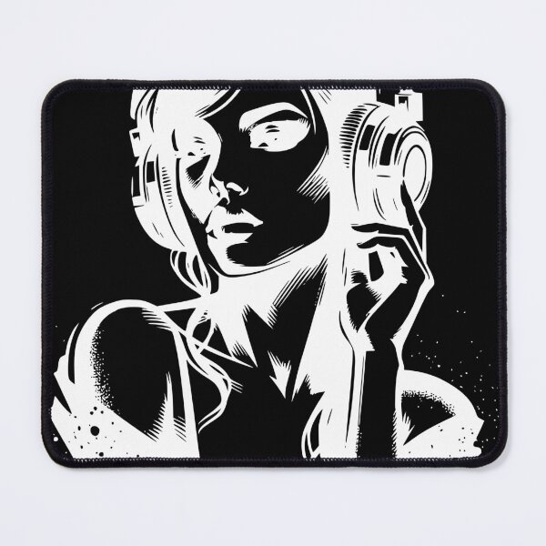 Item preview, Headphoned Beauty - white designed and sold by DesignRPrints.