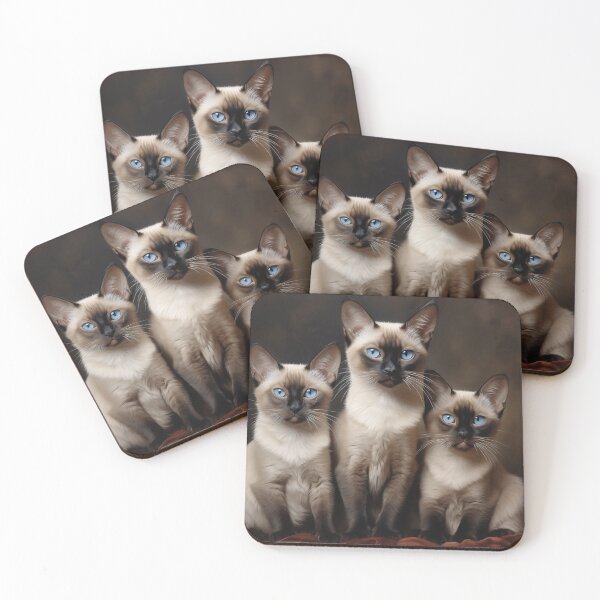 Item preview, Three Siamese cats designed and sold by PetsArt.