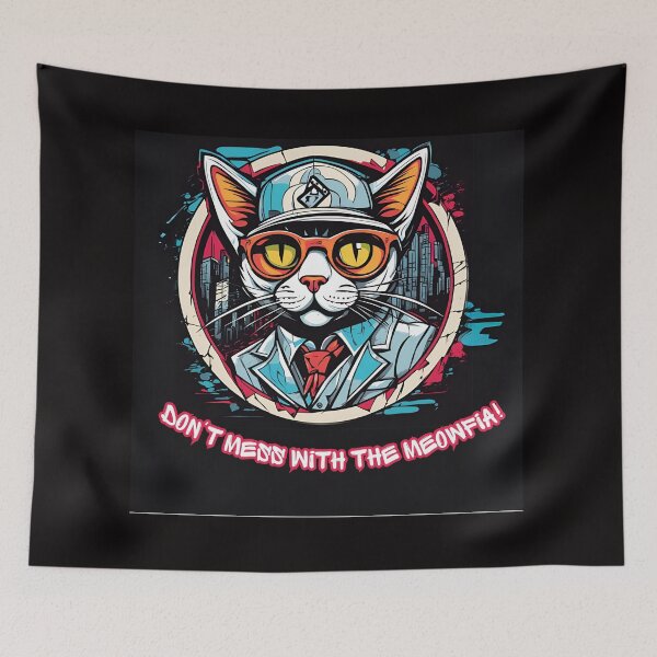 Item preview, Cat - Don't mess with the meowfia! designed and sold by Monika Turemka.