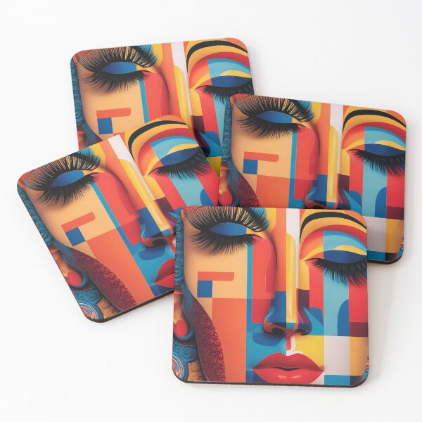 Item preview, abstract digital artwork featuring a stylized human face designed and sold by DAYMONDAY1976.