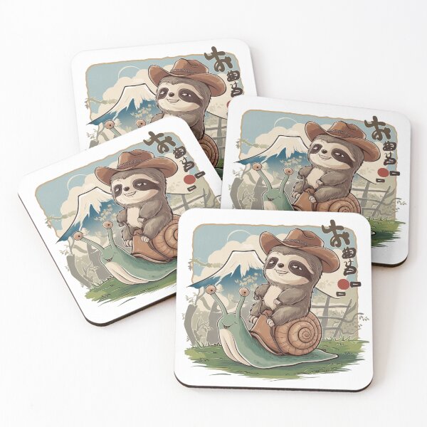 Item preview, cowboy sloth riding green snail  designed and sold by bukajart.