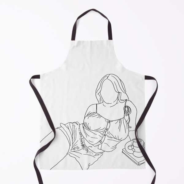 Item preview, Line drawing beautiful woman feeling herself designed and sold by SuzyMae.