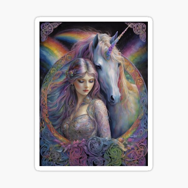 Unicorn & Maiden Sticker