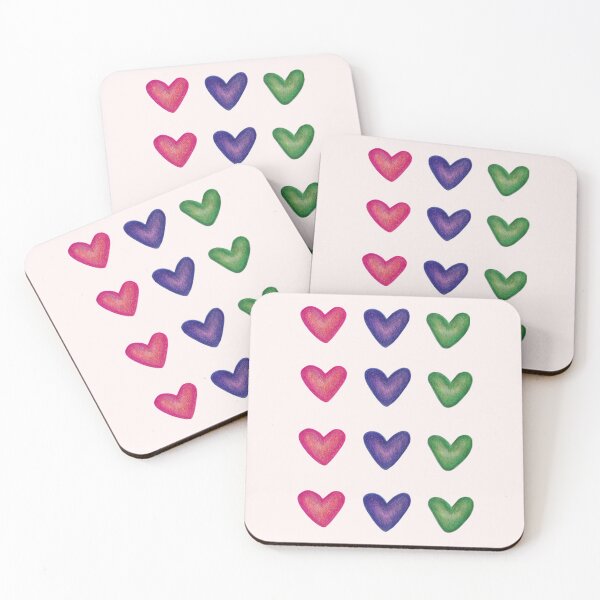 Item preview, colorful hearts (2) designed and sold by SOFTIA.