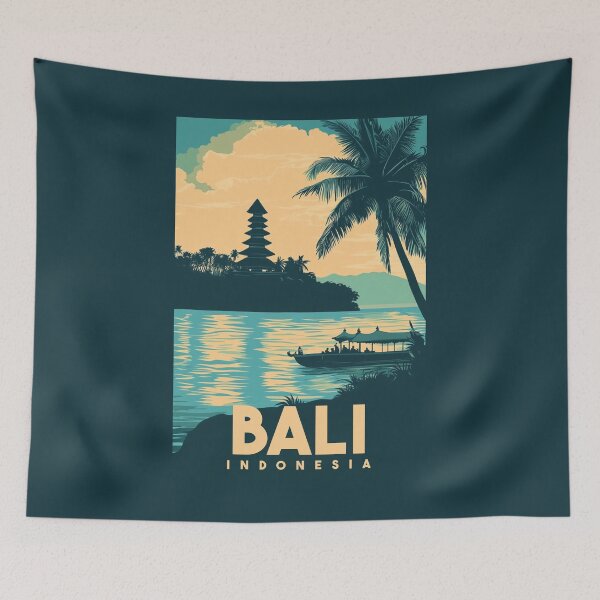Item preview, A Vintage Travel Art of Bali - Indonesia  designed and sold by GoodOldVintage.