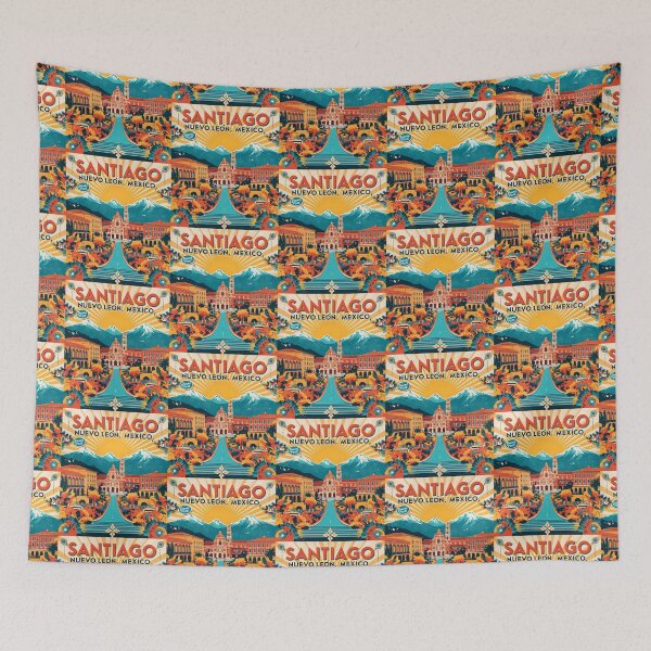Item preview, Santiago Nuevo Leon Mexico Magic Town Vintage Travel Tourism designed and sold by TravelersGems.
