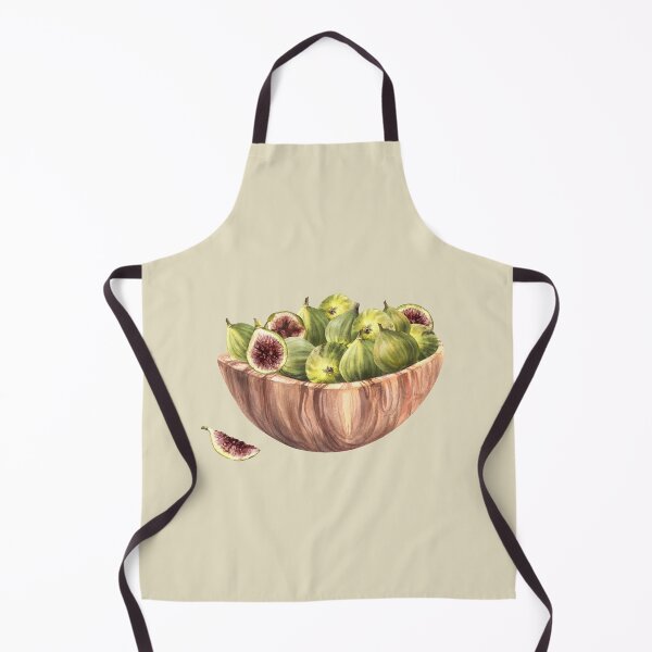 Item preview, Ripe figs. Whole and cut fruits harvest in a wooden bowl. Hand-drawn watercolor sticker  designed and sold by BartolArt.
