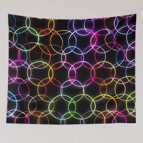 Aperçu de l'œuvre "Neon Circular Symmetry" créée et vendue par Art-Vortex-fr.
