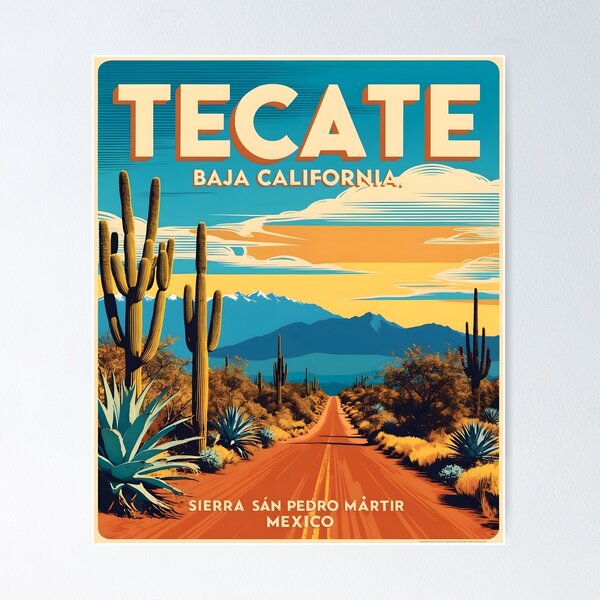 Item preview, Tecate Baja California Sur Mexico Vintage Travel Tourism designed and sold by TravelersGems.