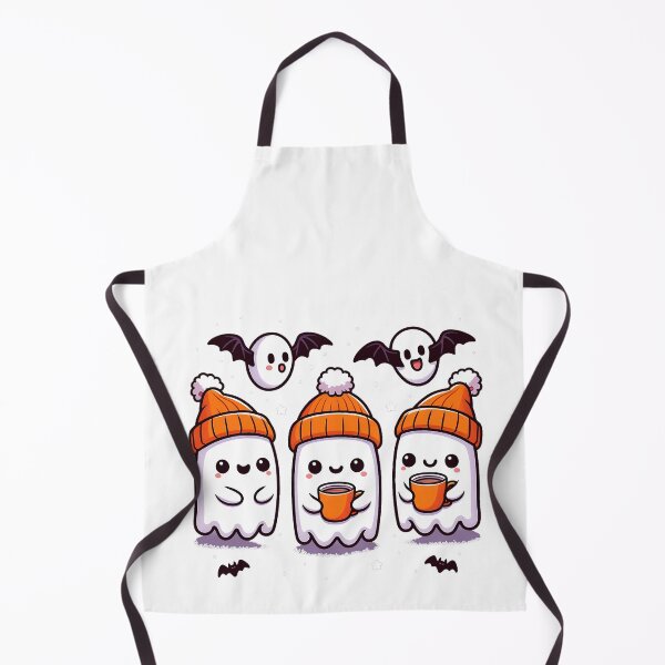 Item preview, 3 Cute Halloween Ghosts Drinking Coffee, Kid Friendly, Trick or Treat designed and sold by SparroCreative.