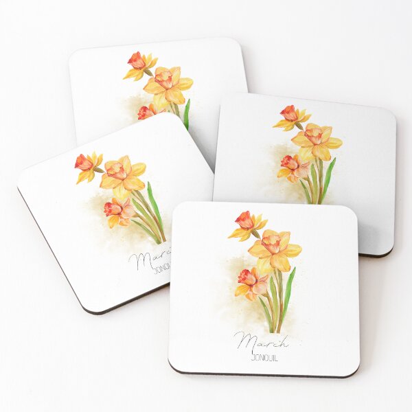Item preview, Jonquil, March birth flower, watercolor flowers, Narcissi designed and sold by lagunaklein.