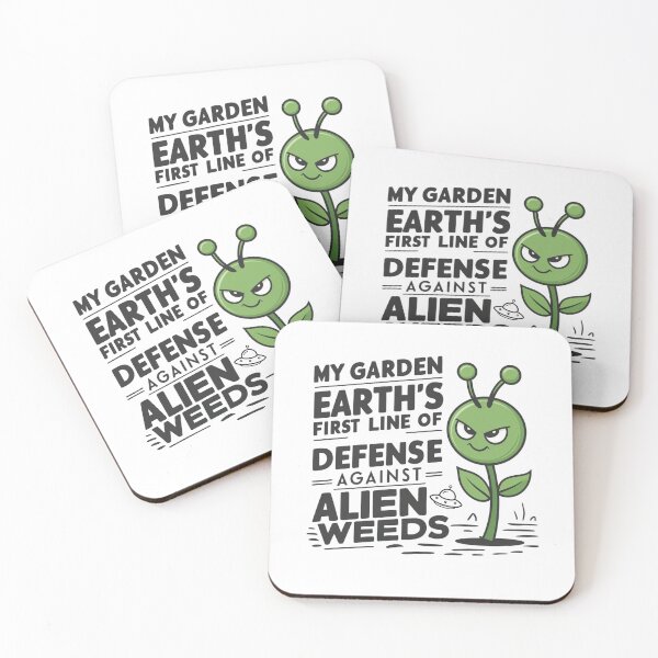 Item preview, Alien Gardening Defender: Funny Sci-Fi Garden Humor designed and sold by BunBuntheDog-.