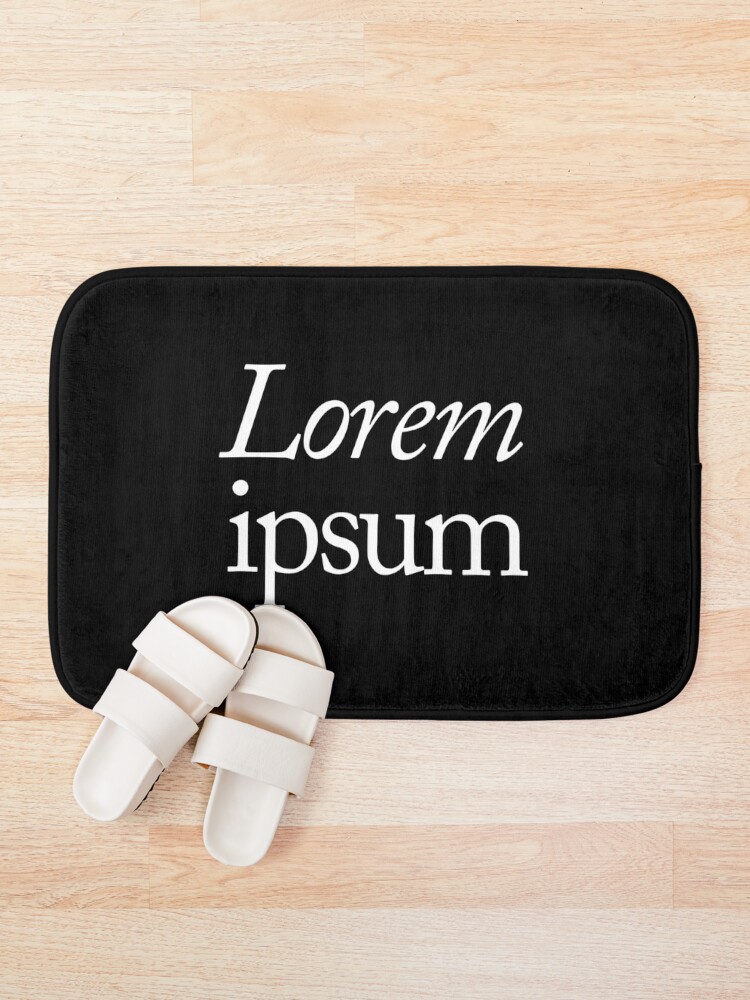 Thumbnail 1 of 6, Bath Mat, Lorem ipsum designed and sold by SpilloDesign.