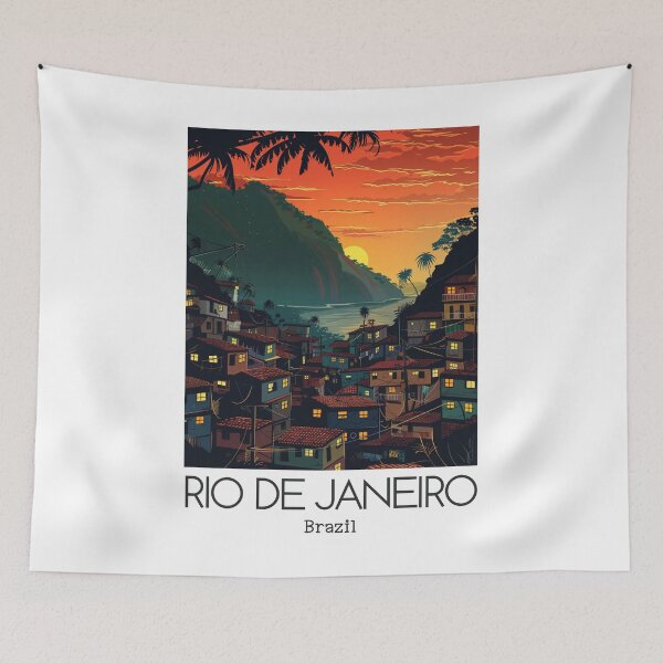 Item preview, A Vintage Travel Illustration of Rio de Janeiro - Brazil  designed and sold by GoodOldVintage.