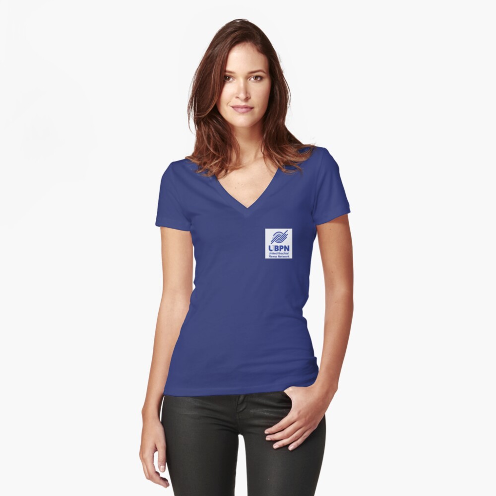 Item preview, Fitted V-Neck T-Shirt designed and sold by ubpn.