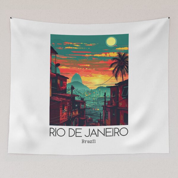 Item preview, A Vintage Travel Illustration of Rio de Janeiro - Brazil  designed and sold by GoodOldVintage.