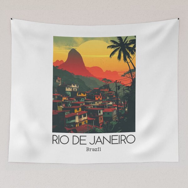 Item preview, A Vintage Travel Illustration of Rio de Janeiro - Brazil  designed and sold by GoodOldVintage.