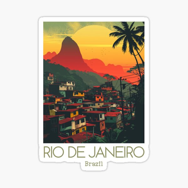 Item preview, Vintage Travel Illustration of Rio de Janeiro - Brazil  designed and sold by GoodOldVintage.