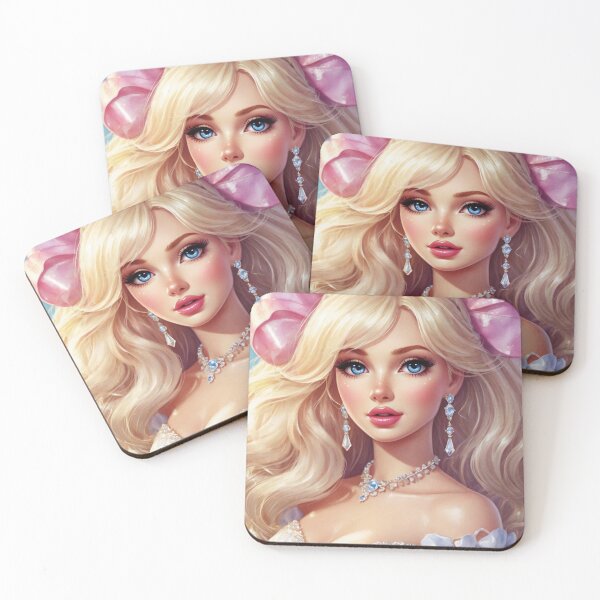Item preview, Beautiful girl with pink bow watercolor  designed and sold by Millionsxi.
