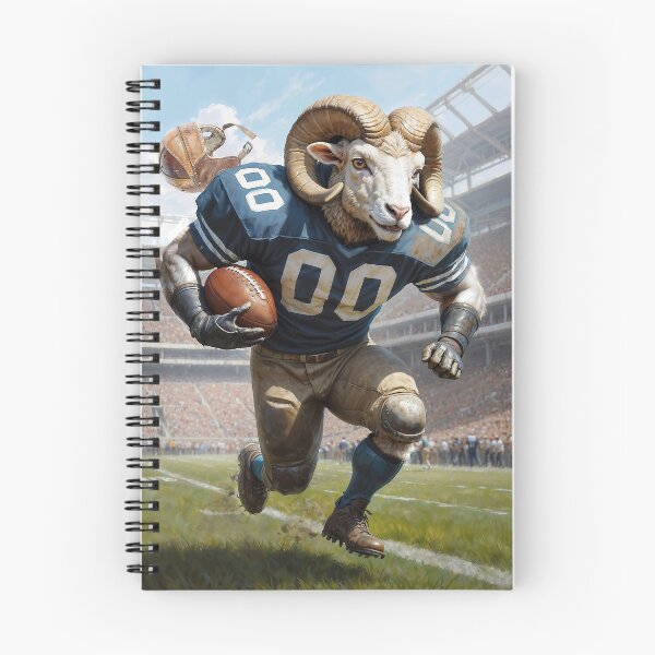 Item preview, Old School Gridiron Ram Mascot Football designed and sold by MudgeStudios.