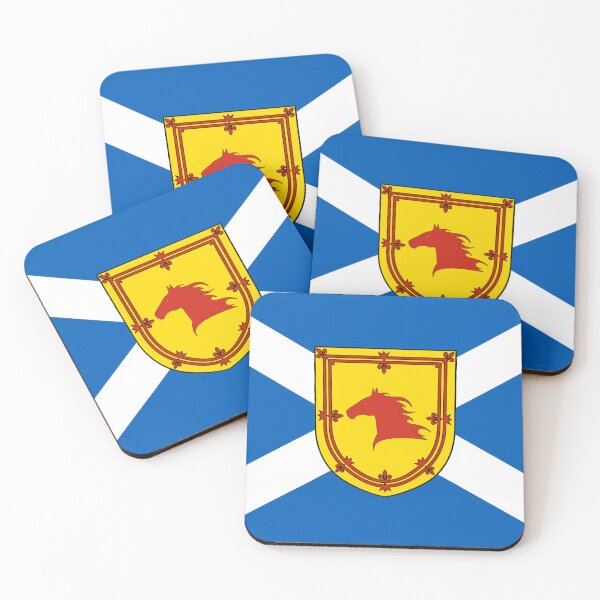 Item preview, Scottish Saltire Flag with Horse Head Shield (bratach na h-Alba le sgiath ceann eich) designed and sold by JonathanR1994.