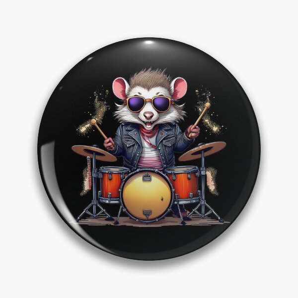 Item preview, Opossum Playing Drums designed and sold by 100Sunsets.