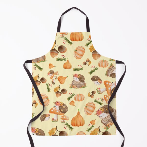 Item preview, Autumn hedgehogs and pumpkin pattern designed and sold by BritishDelights.