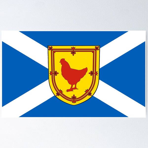 Item preview, Scottish Saltire Flag with Chicken Shield (bratach na h-Alba le sgiath cearc) designed and sold by JonathanR1994.