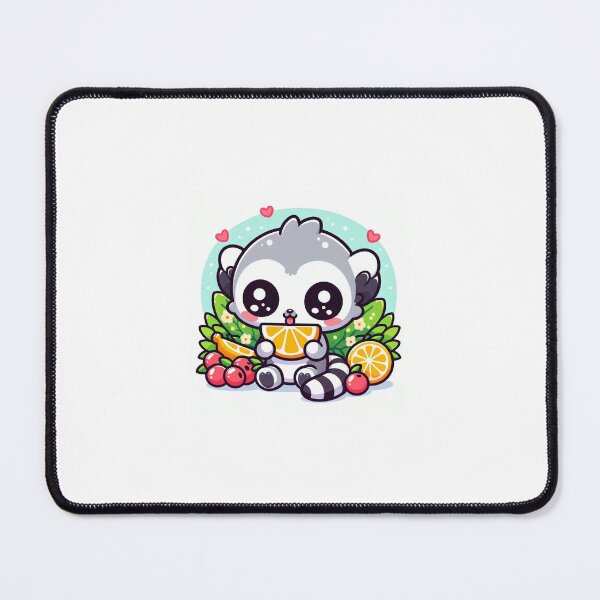 Item preview, Cute Kawaii Lemur Eating Fruits designed and sold by Brzdacu.