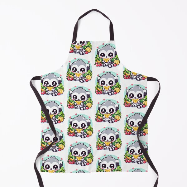 Item preview, Cute Kawaii Lemur Eating Fruits designed and sold by Brzdacu.