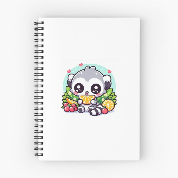 Item preview, Cute Kawaii Lemur Eating Fruits designed and sold by Brzdacu.