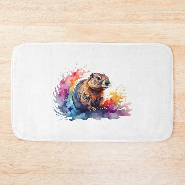 Item preview, a marmot as a digital watercolor designed and sold by Rose Design & Photos.