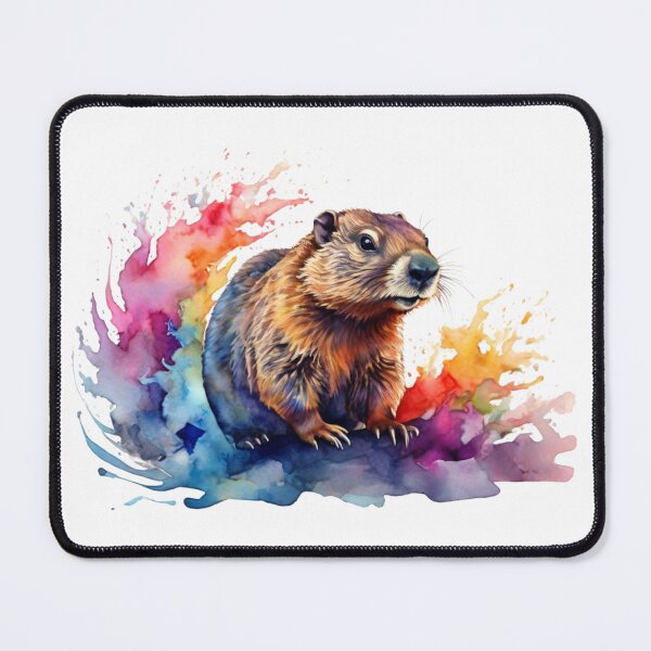 Item preview, a marmot as a digital watercolor designed and sold by Rose Design & Photos.