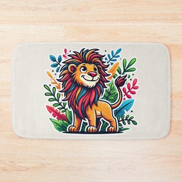 Item preview, Colorful Jungle Lion: Playful and Proud designed and sold by Design Delinquent.