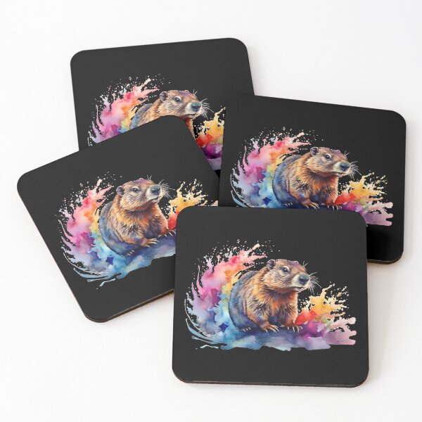 Item preview, a marmot as a digital watercolor designed and sold by Rose Design & Photos.