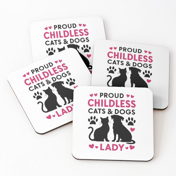 Item preview, Proud childless woman with cats and dogs designed and sold by StrictlyBilliM.