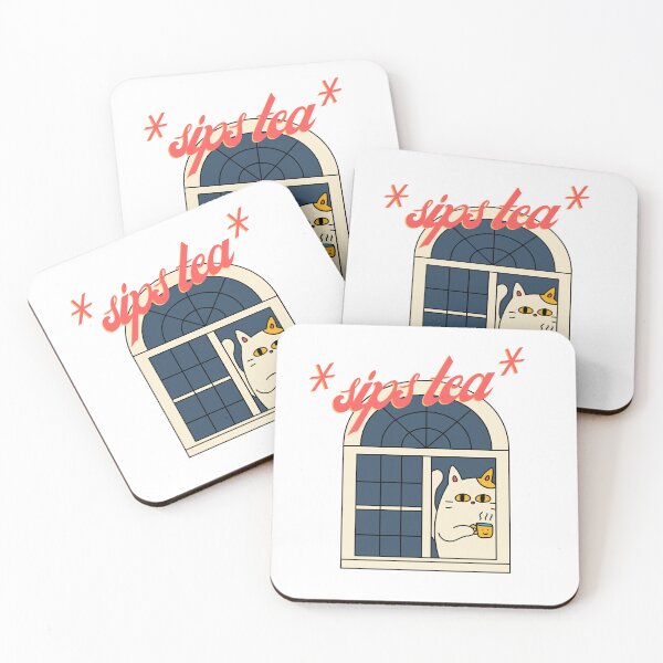 Item preview, Sips Tea: Cat in Window designed and sold by Teribelle.