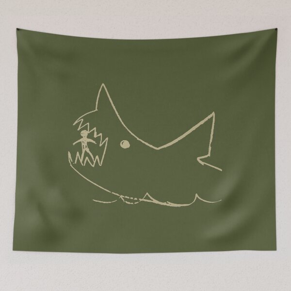 Item preview, Jaws Shark Chalkboard Scratch designed and sold by Cuttintees.