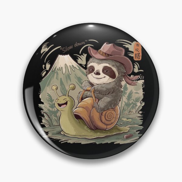 Item preview, funny sloth cowboy riding snail  designed and sold by bukajart.
