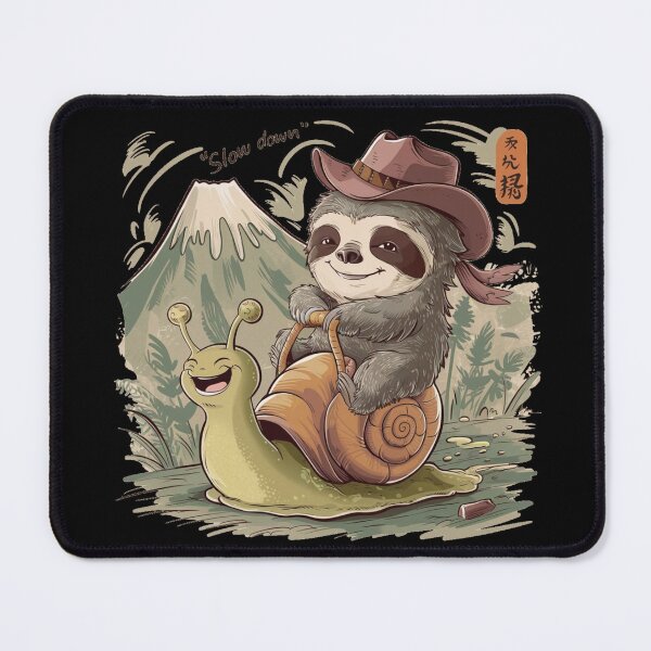 Item preview, funny sloth cowboy riding snail designed and sold by bukajart.