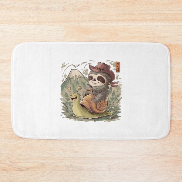 Item preview, funny sloth cowboy riding snail  designed and sold by bukajart.