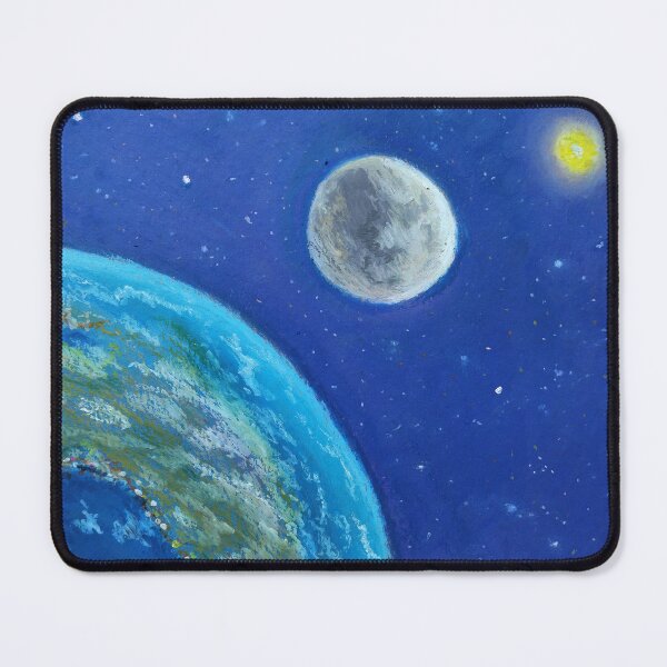 Item preview, The Earth and the Moon - Solar Eclipce - Oil Pastel designed and sold by Sky-99.