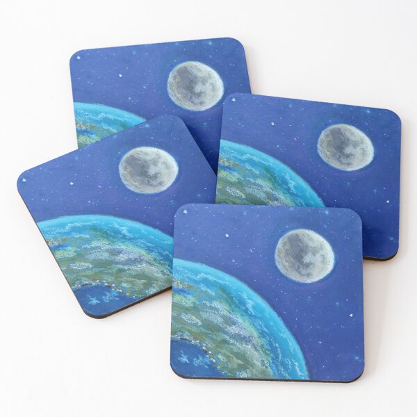 Item preview, The Earth and the Moon - Solar Eclipce - Oil Pastel designed and sold by Sky-99.
