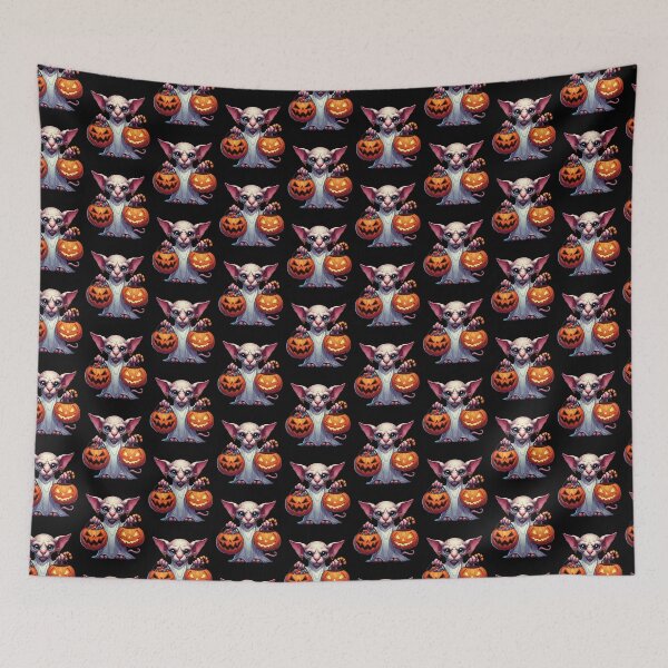 Item preview, Sphynx Cat Scary Halloween Ghost Spooky Pumpkin Candy designed and sold by Artistoos.